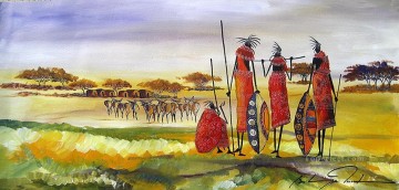 アフリカから見たホームステッド Oil Paintings